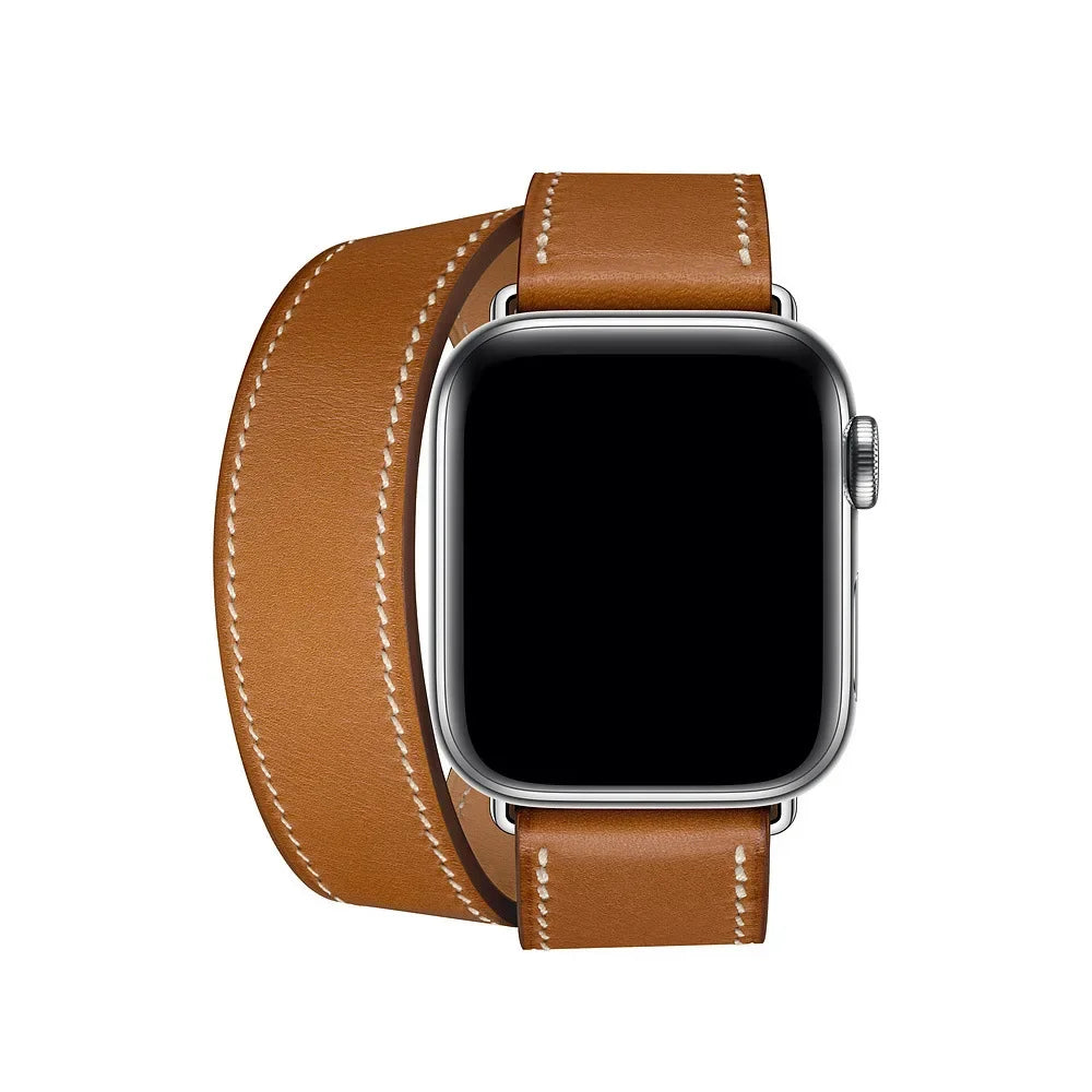 MetroLoop Double-Wrap Leather Apple Watch Strap