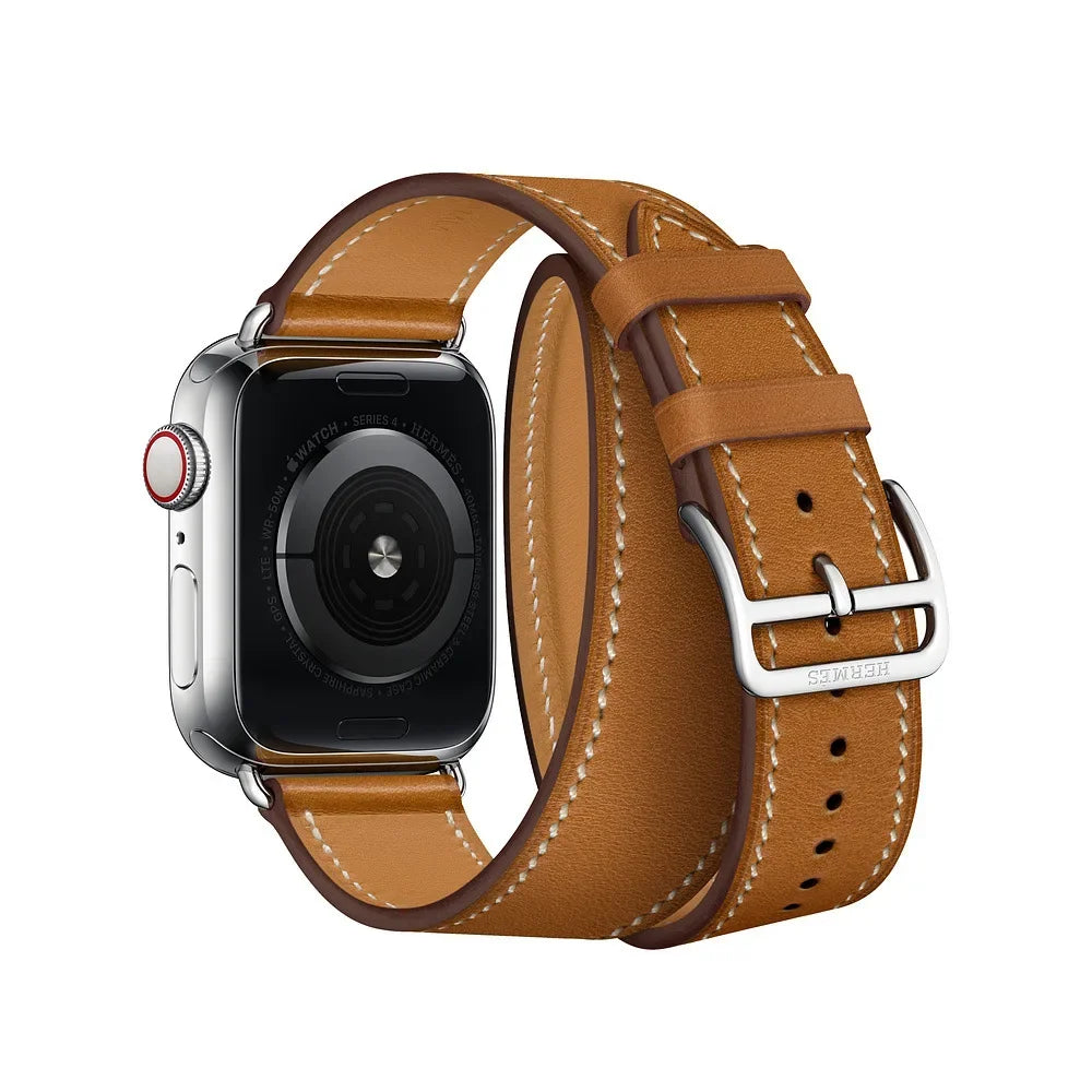 MetroLoop Double-Wrap Leather Apple Watch Strap