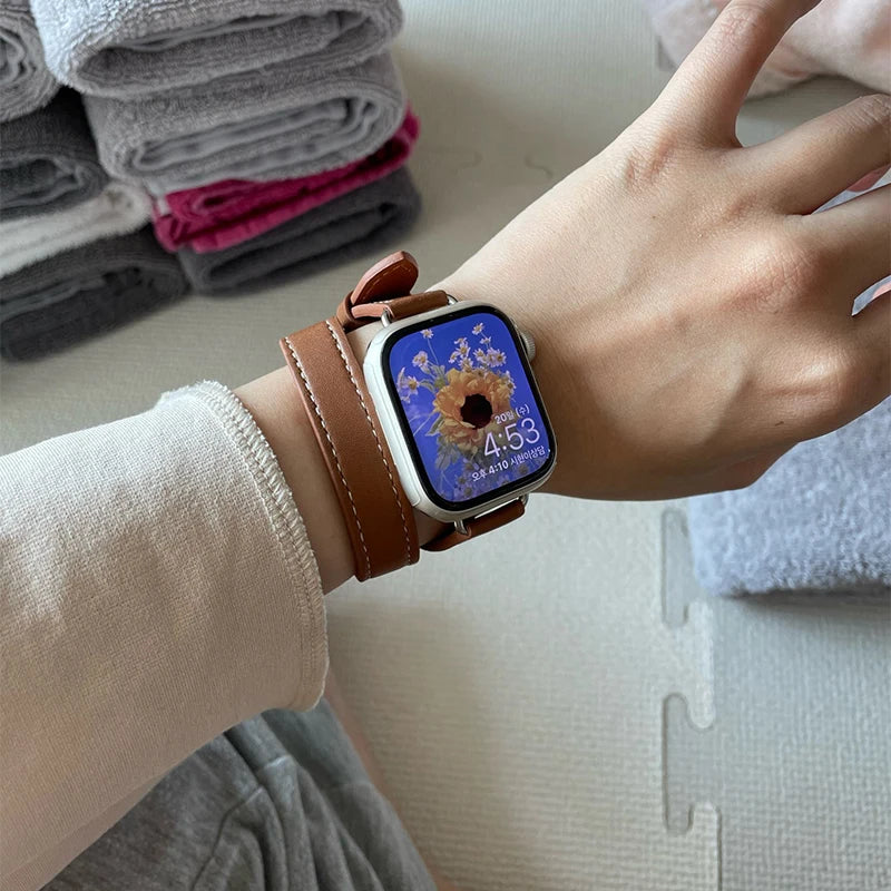 Double Tour Leather Band for Apple Watch - Strap Shack