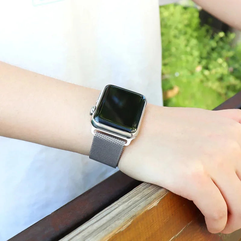 Stainless Steel Mesh Magnetic Strap for Apple Watch - Strap Shack