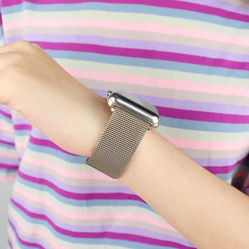 Stainless Steel Mesh Magnetic Strap for Apple Watch - Strap Shack