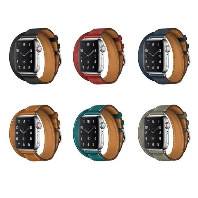 MetroLoop Double-Wrap Leather Apple Watch Strap