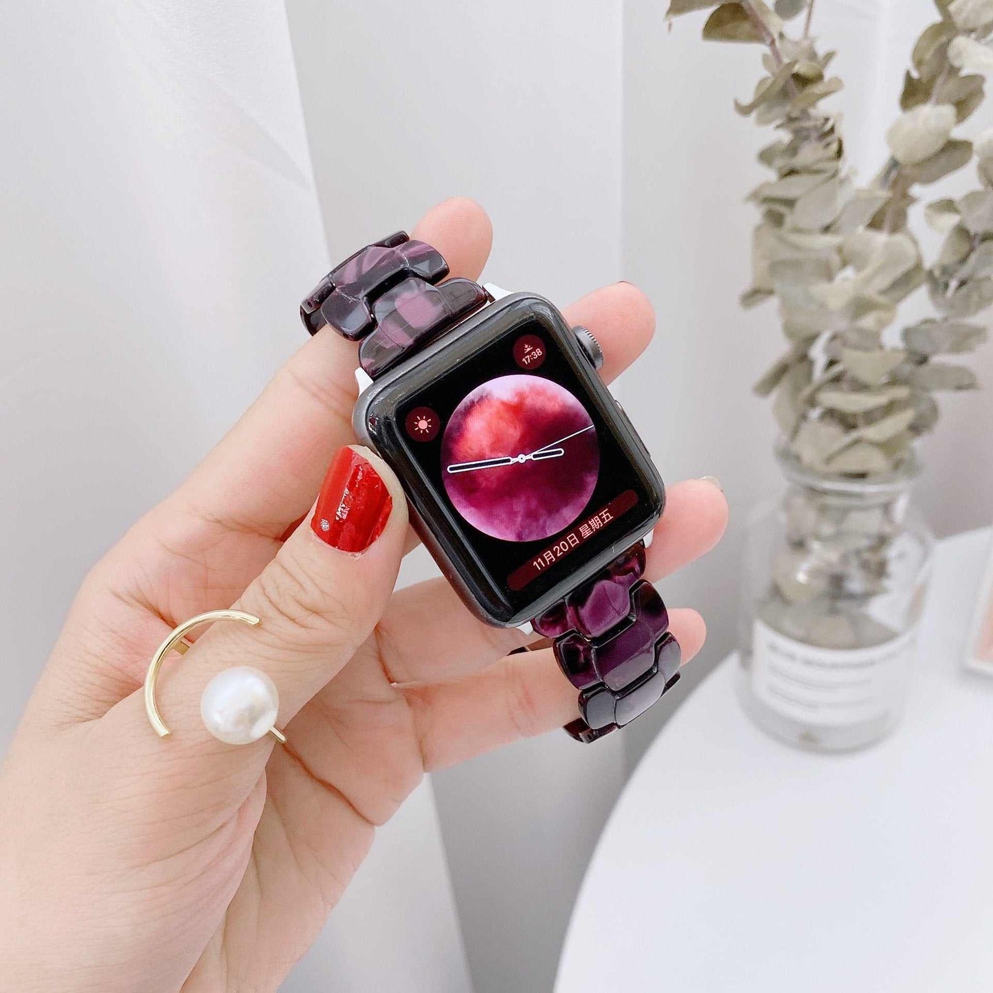 Oval Smart Watch with Lightweight Resin Strap - Strap Shack