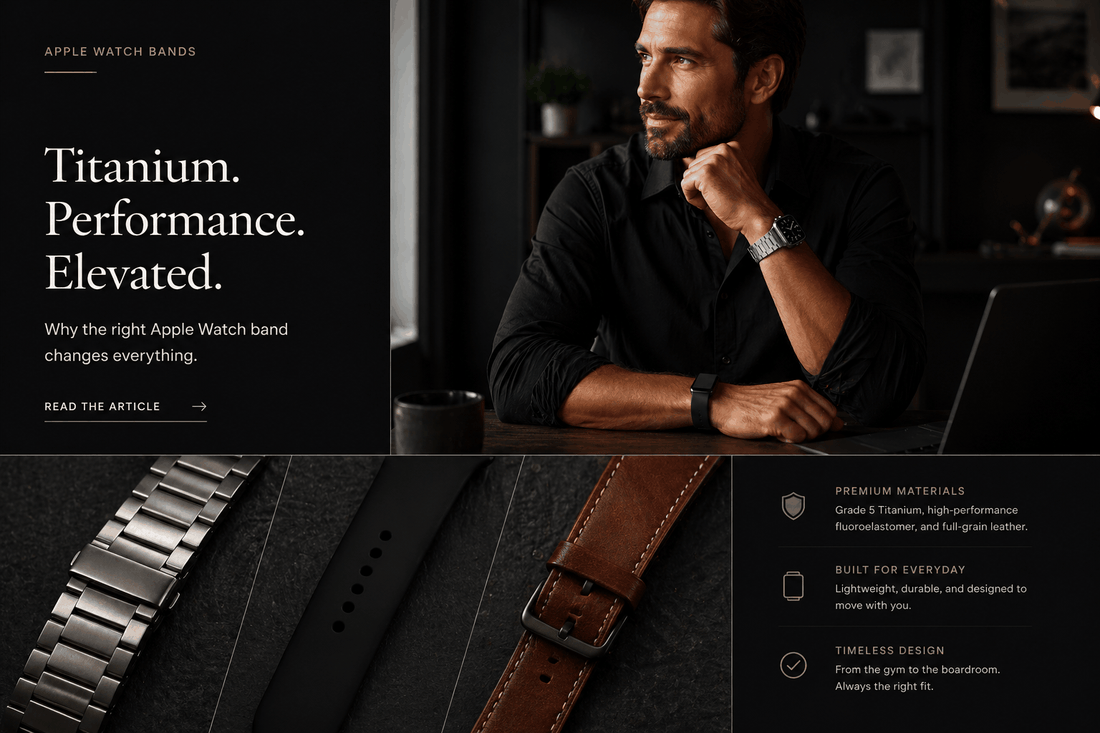 Comparison of titanium, silicone, and leather Apple Watch Band Material in 2026