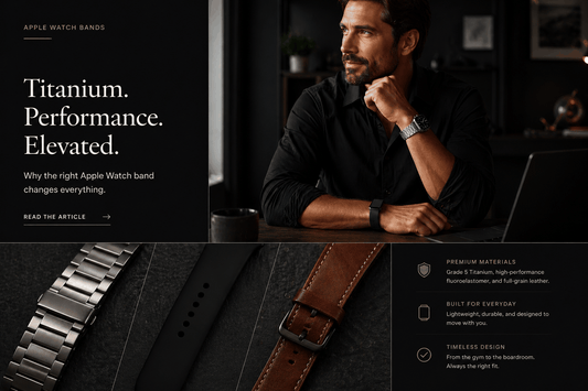 Comparison of titanium, silicone, and leather Apple Watch Band Material in 2026