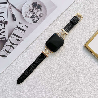 D-Shaped Steel Leather Custom Watch Strap - Strap Shack