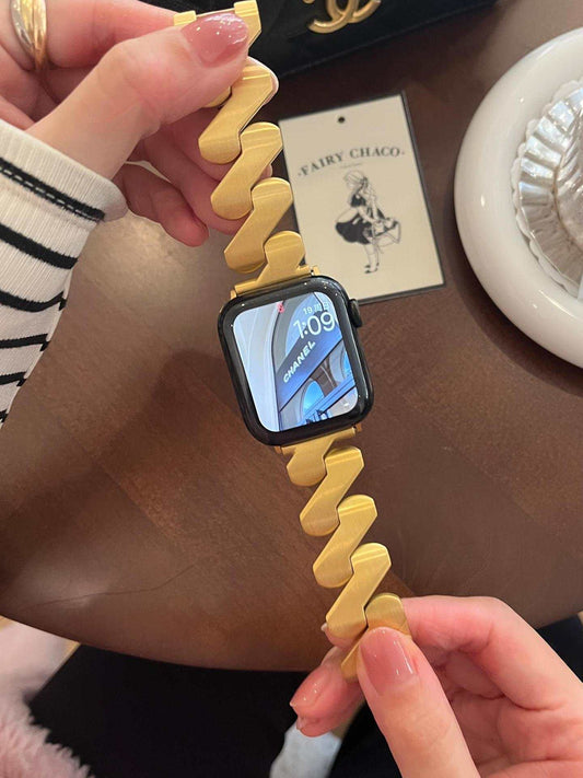 Metallic Wave Pattern Apple Watch Band for iWatch 8765 - Strap Shack
