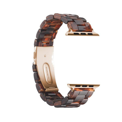 Aurora™ Premium Apple Resin Watch Band with unique marbled patterns and polished resin design