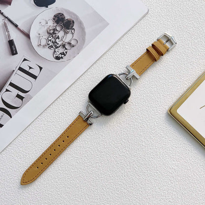 D-Shaped Steel Leather Custom Watch Strap - Strap Shack