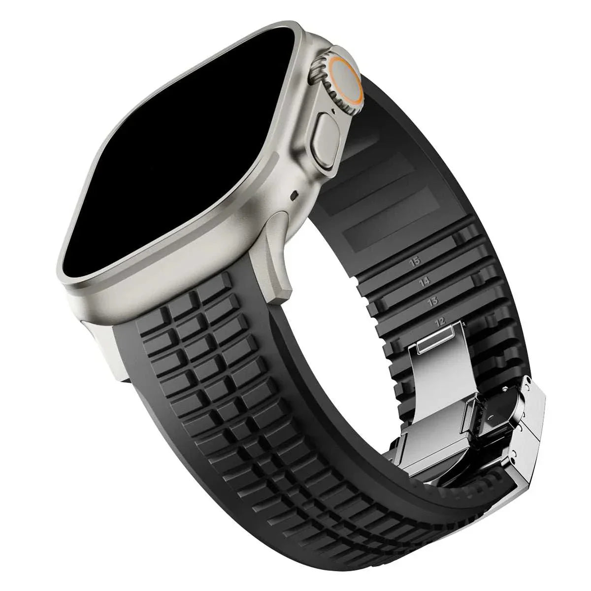 Silicone Sport Band for Apple Watch Ultra 2 49mm 46mm 45mm 44mm Stainless Buckle - Strap Shack