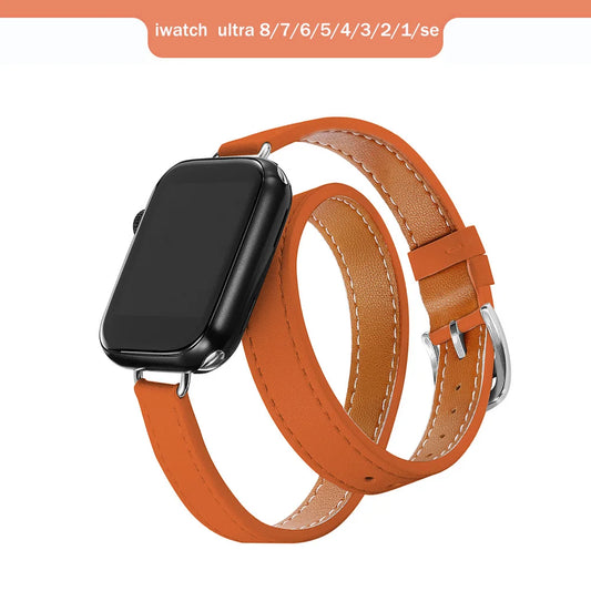 Double Tour Leather Band for Apple Watch - Strap Shack