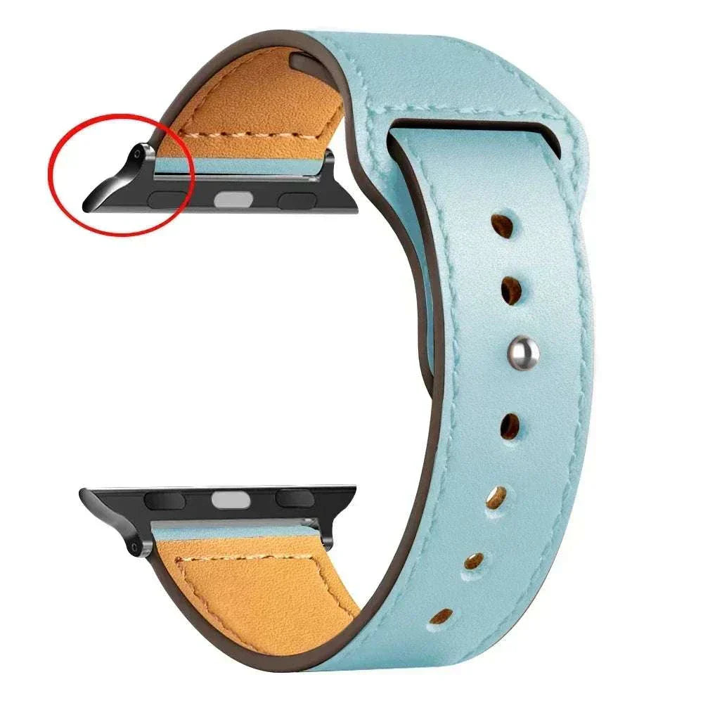 Leather Apple Watch Bands 38mm to 49mm Compatible with Series 3 9 Ultra 2 SE - Strap Shack