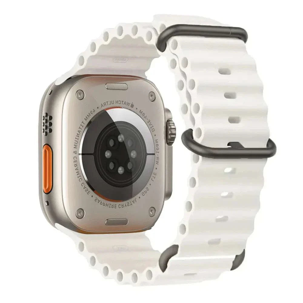 Ocean Band Silicone Watch Strap For Apple Watch Ultra Series 7 8 9 SE 40mm - Strap Shack