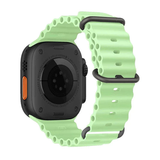 Ocean Band Silicone Watch Strap For Apple Watch Ultra Series 7 8 9 SE 40mm - Strap Shack