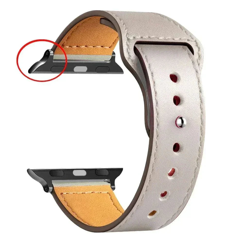 Leather Apple Watch Bands 38mm to 49mm Compatible with Series 3 9 Ultra 2 SE - Strap Shack