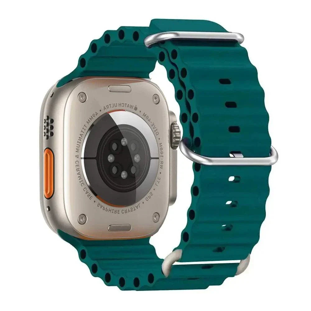 Ocean Band Silicone Watch Strap For Apple Watch Ultra Series 7 8 9 SE 40mm - Strap Shack