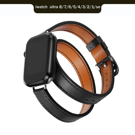 Double Tour Leather Band for Apple Watch - Strap Shack