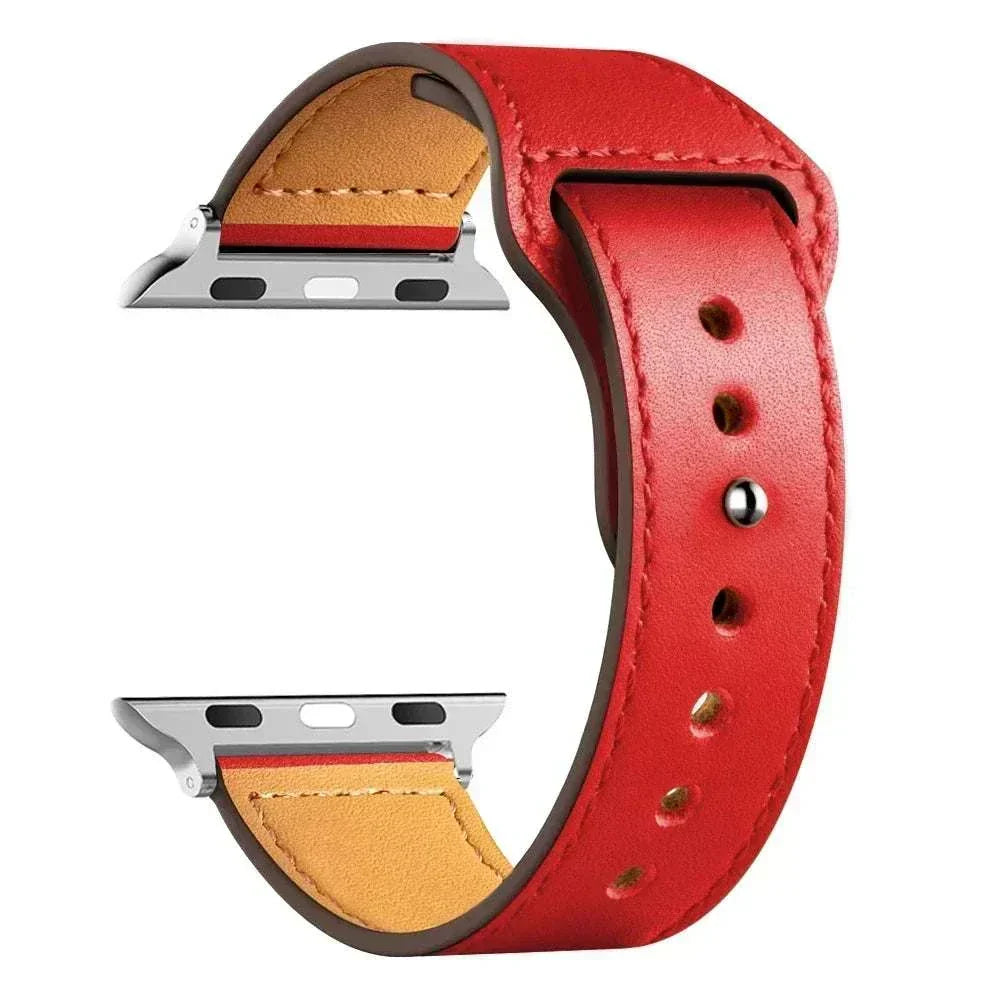 Leather Apple Watch Bands 38mm to 49mm Compatible with Series 3 9 Ultra 2 SE - Strap Shack