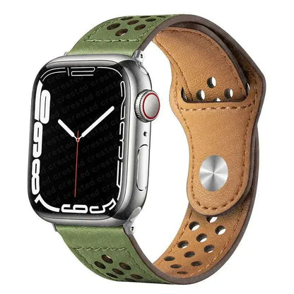 Leather Watch Band For Apple Watch 38mm 40mm 41mm 42mm 44mm 45mm 46mm 49mm - Strap Shack