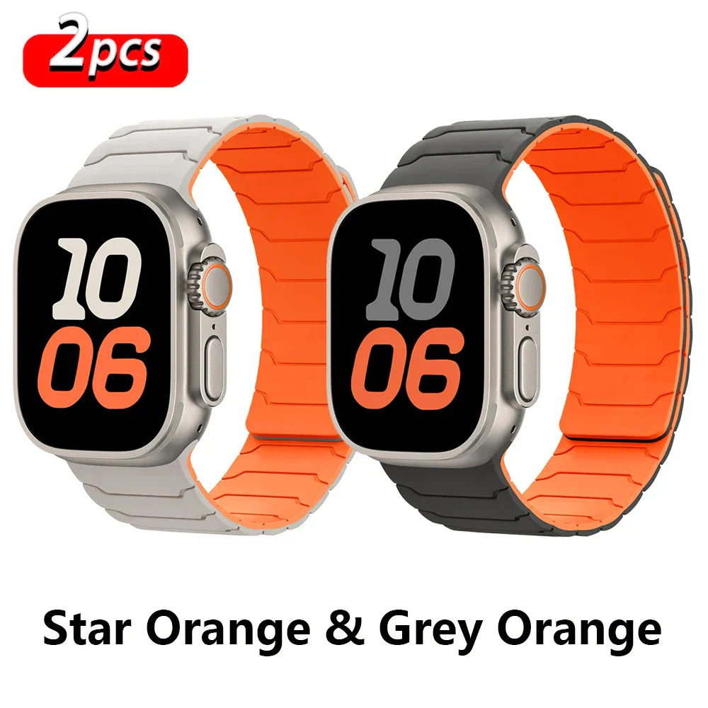 Magnetic Silicone Apple Watch Band 38mm To 46mm Universal Fit - Strap Shack