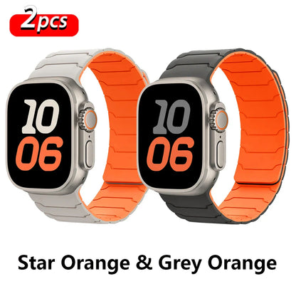 Magnetic Silicone Apple Watch Band 38mm To 46mm Universal Fit - Strap Shack