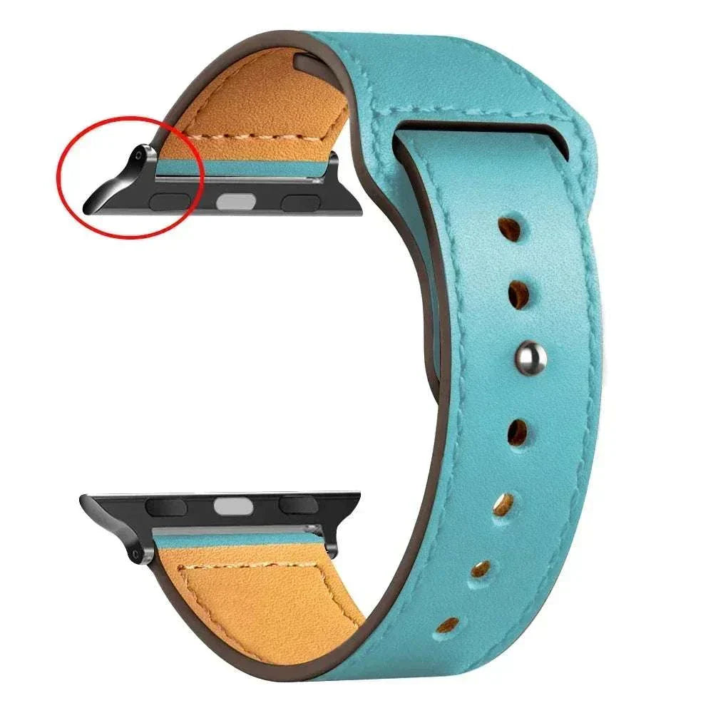 Leather Apple Watch Bands 38mm to 49mm Compatible with Series 3 9 Ultra 2 SE - Strap Shack