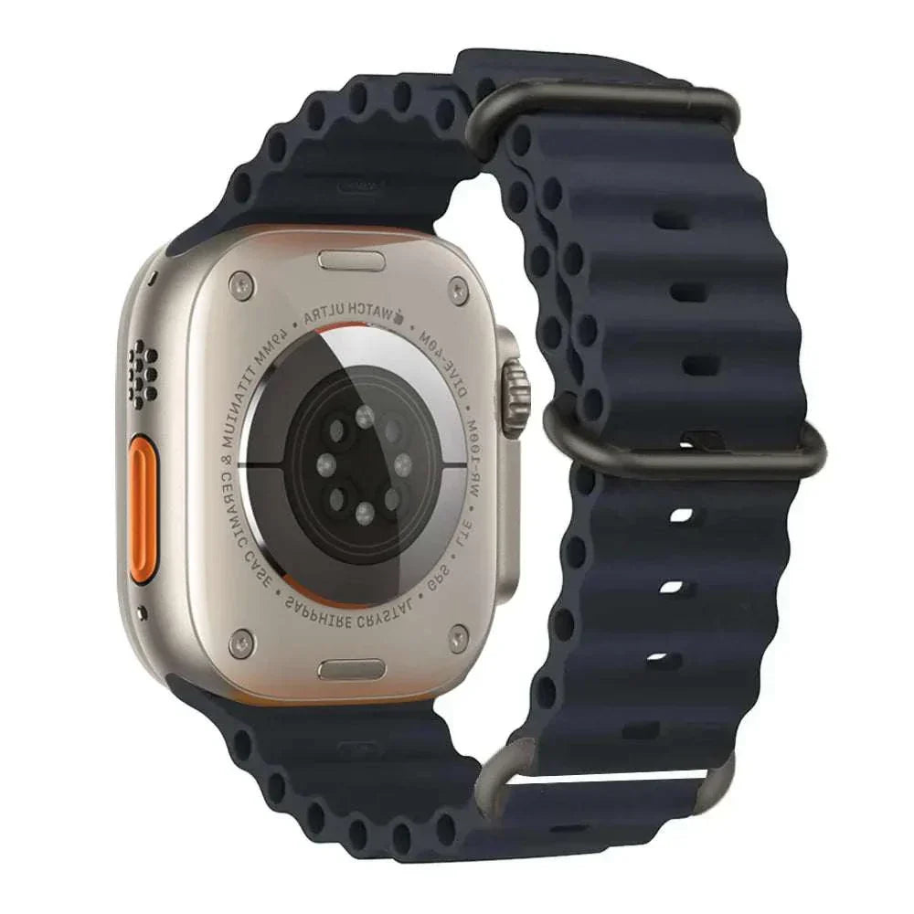 Ocean Band Silicone Watch Strap For Apple Watch Ultra Series 7 8 9 SE 40mm - Strap Shack