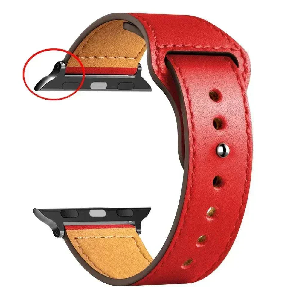 Leather Apple Watch Bands 38mm to 49mm Compatible with Series 3 9 Ultra 2 SE - Strap Shack