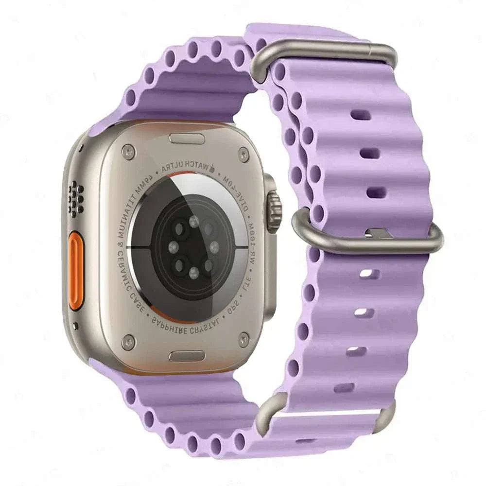 Ocean Band Silicone Watch Strap For Apple Watch Ultra Series 7 8 9 SE 40mm - Strap Shack