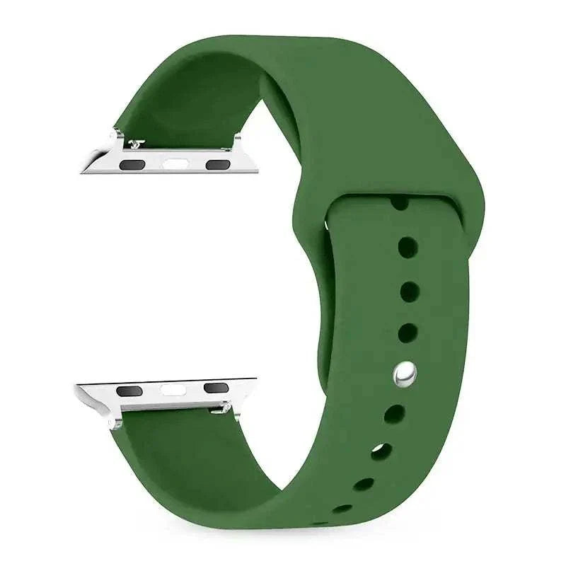 Silicone Apple Watch Band 38mm to 49mm Compatible with Series 8 7 6 5 4 3 SE - Strap Shack