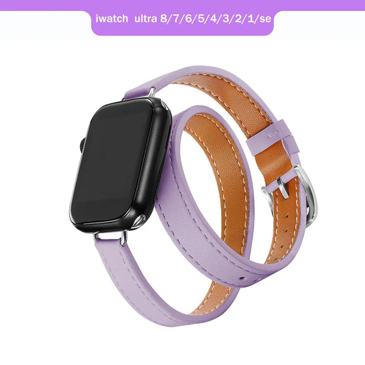 Double Tour Leather Band for Apple Watch - Strap Shack