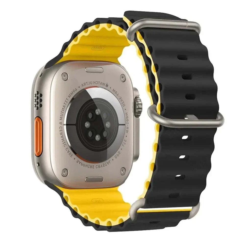 Ocean Band Silicone Watch Strap For Apple Watch Ultra Series 7 8 9 SE 40mm - Strap Shack