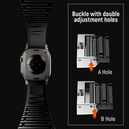 Silicone Sport Band for Apple Watch Ultra 2 49mm 46mm 45mm 44mm Stainless Buckle - Strap Shack