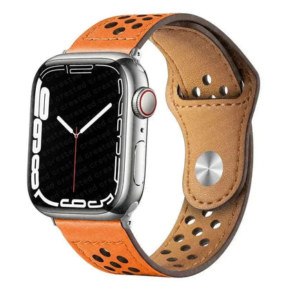 Leather Watch Band For Apple Watch 38mm 40mm 41mm 42mm 44mm 45mm 46mm 49mm - Strap Shack
