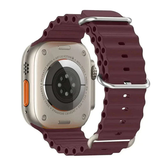 Ocean Band Silicone Watch Strap For Apple Watch Ultra Series 7 8 9 SE 40mm - Strap Shack