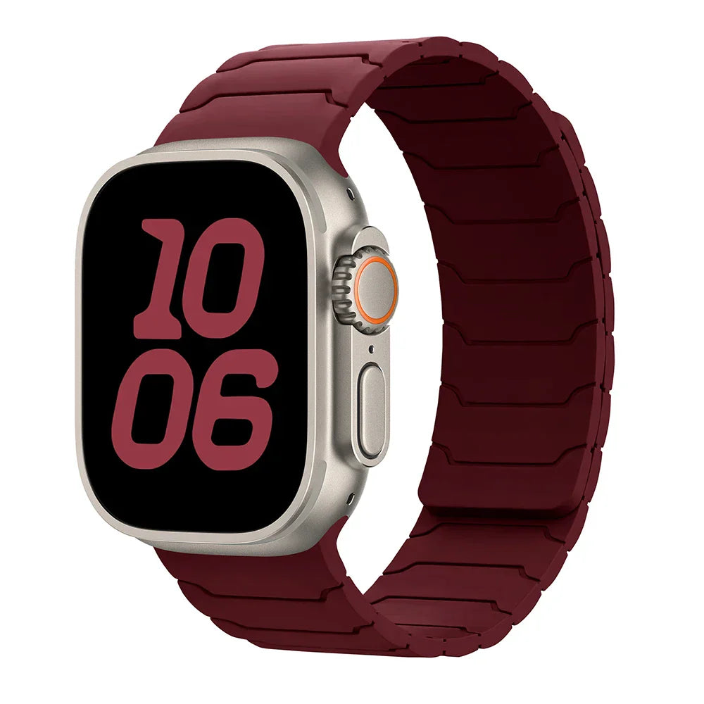 Magnetic Silicone Apple Watch Band 38mm To 46mm Universal Fit - Strap Shack