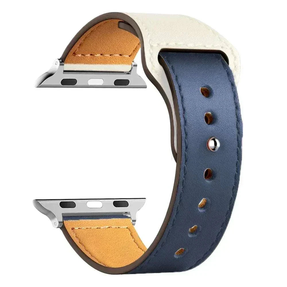 Leather Apple Watch Bands 38mm to 49mm Compatible with Series 3 9 Ultra 2 SE - Strap Shack