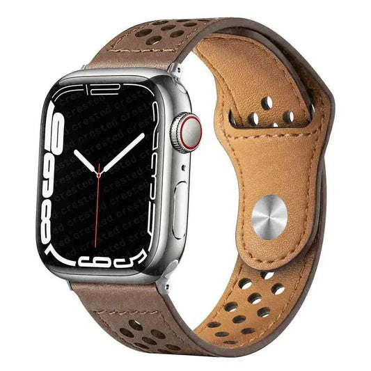 Leather Watch Band For Apple Watch 38mm 40mm 41mm 42mm 44mm 45mm 46mm 49mm - Strap Shack