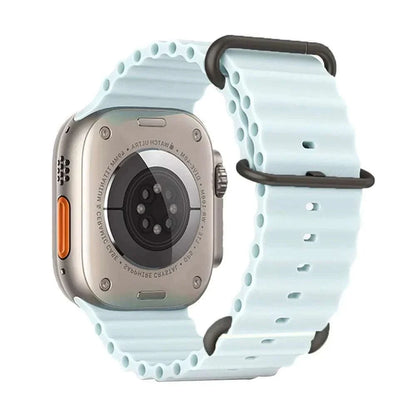Ocean Band Silicone Watch Strap For Apple Watch Ultra Series 7 8 9 SE 40mm - Strap Shack