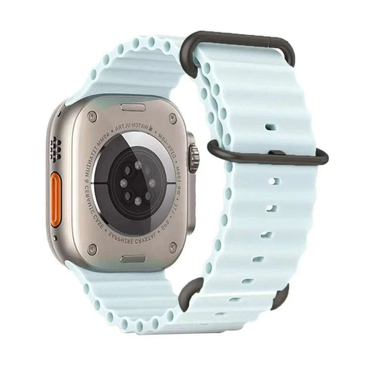 Ocean Band Silicone Watch Strap For Apple Watch Ultra Series 7 8 9 SE 40mm - Strap Shack