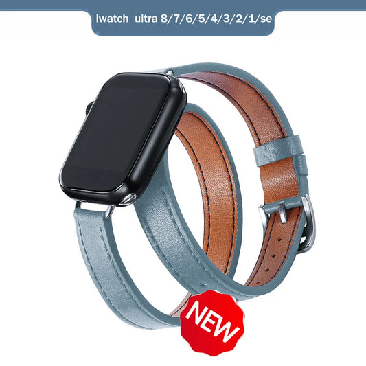 Double Tour Leather Band for Apple Watch - Strap Shack
