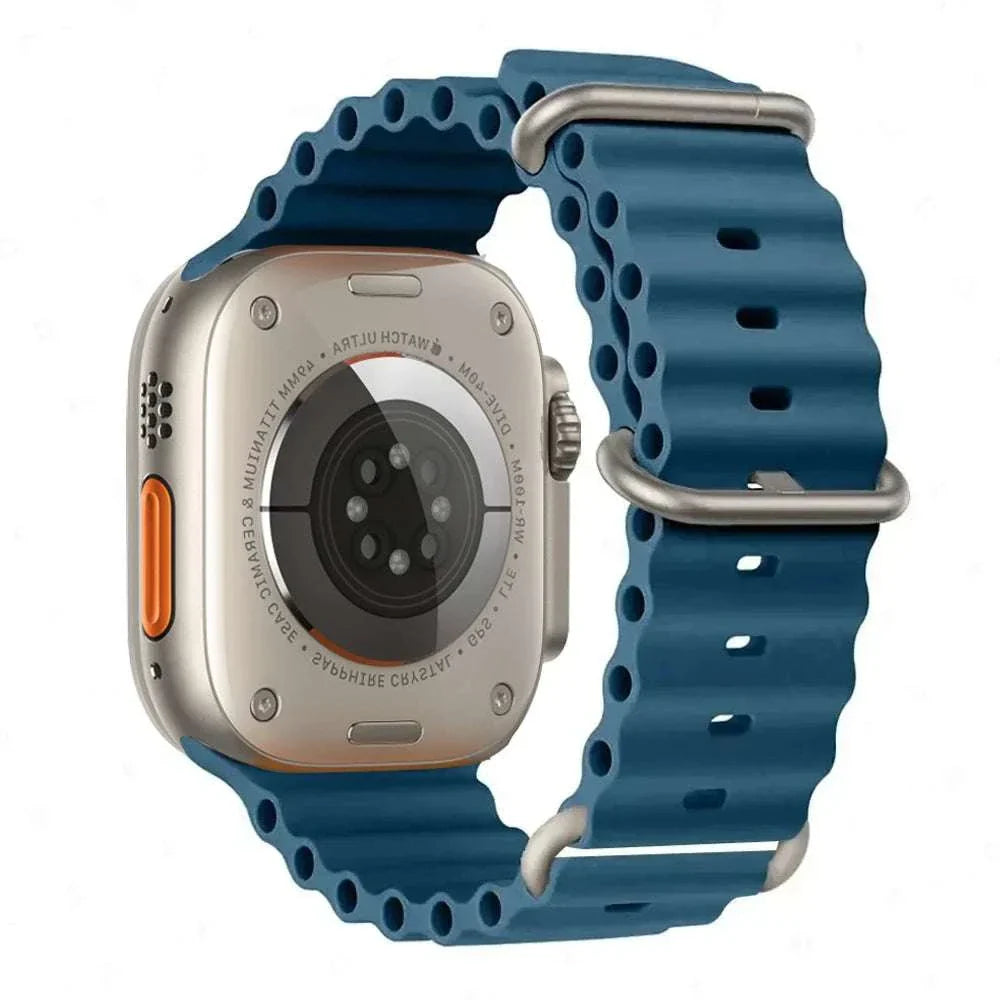 Ocean Band Silicone Watch Strap For Apple Watch Ultra Series 7 8 9 SE 40mm - Strap Shack