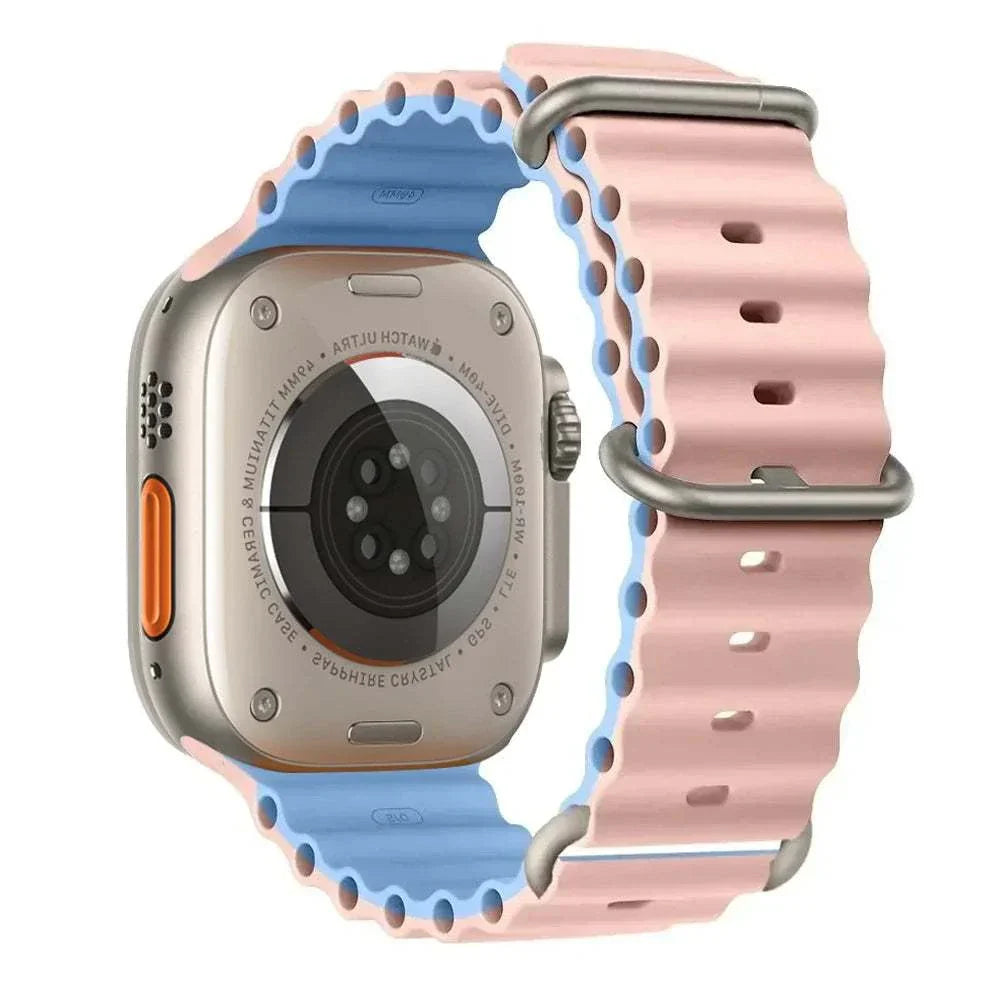 Ocean Band Silicone Watch Strap For Apple Watch Ultra Series 7 8 9 SE 40mm - Strap Shack