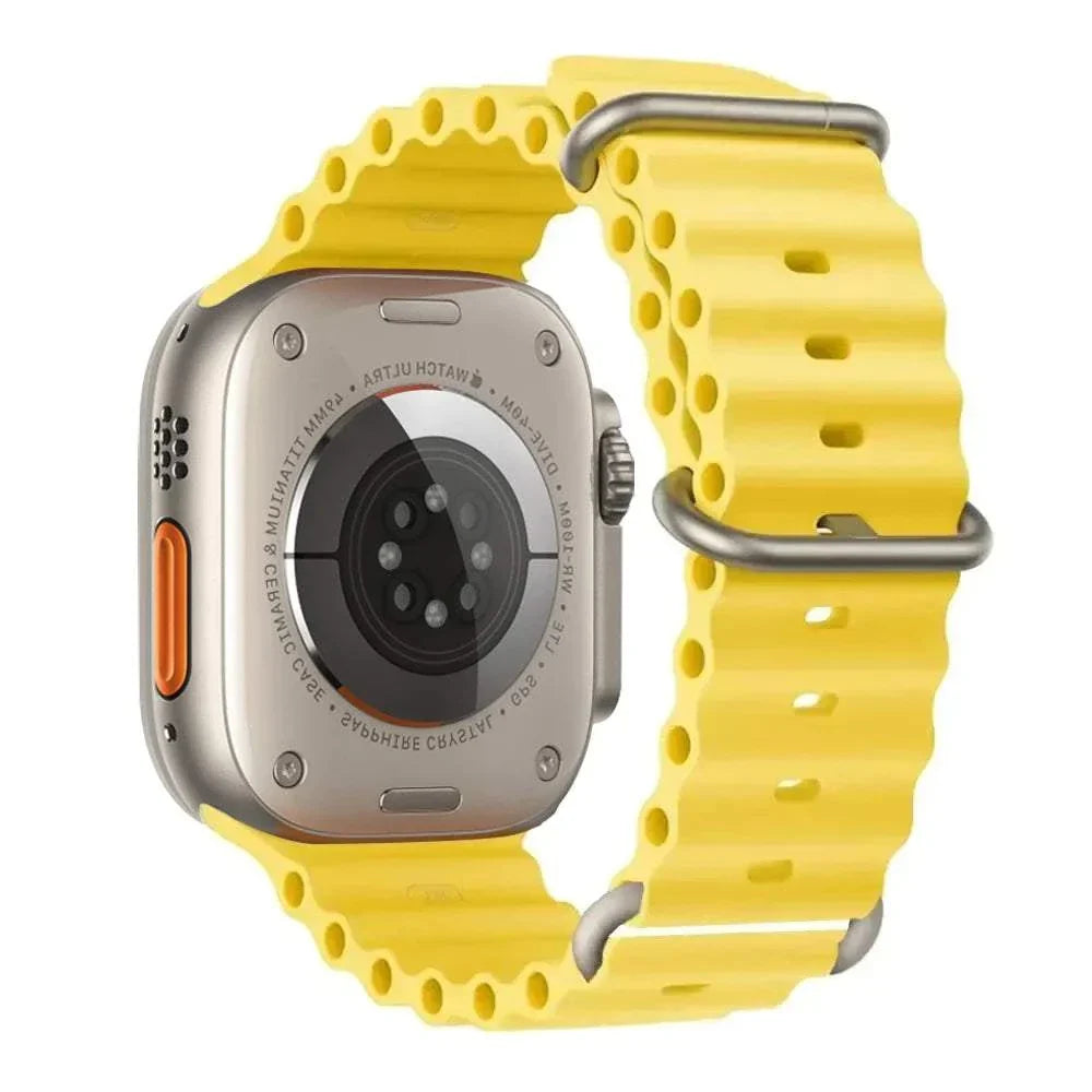 Ocean Band Silicone Watch Strap For Apple Watch Ultra Series 7 8 9 SE 40mm - Strap Shack