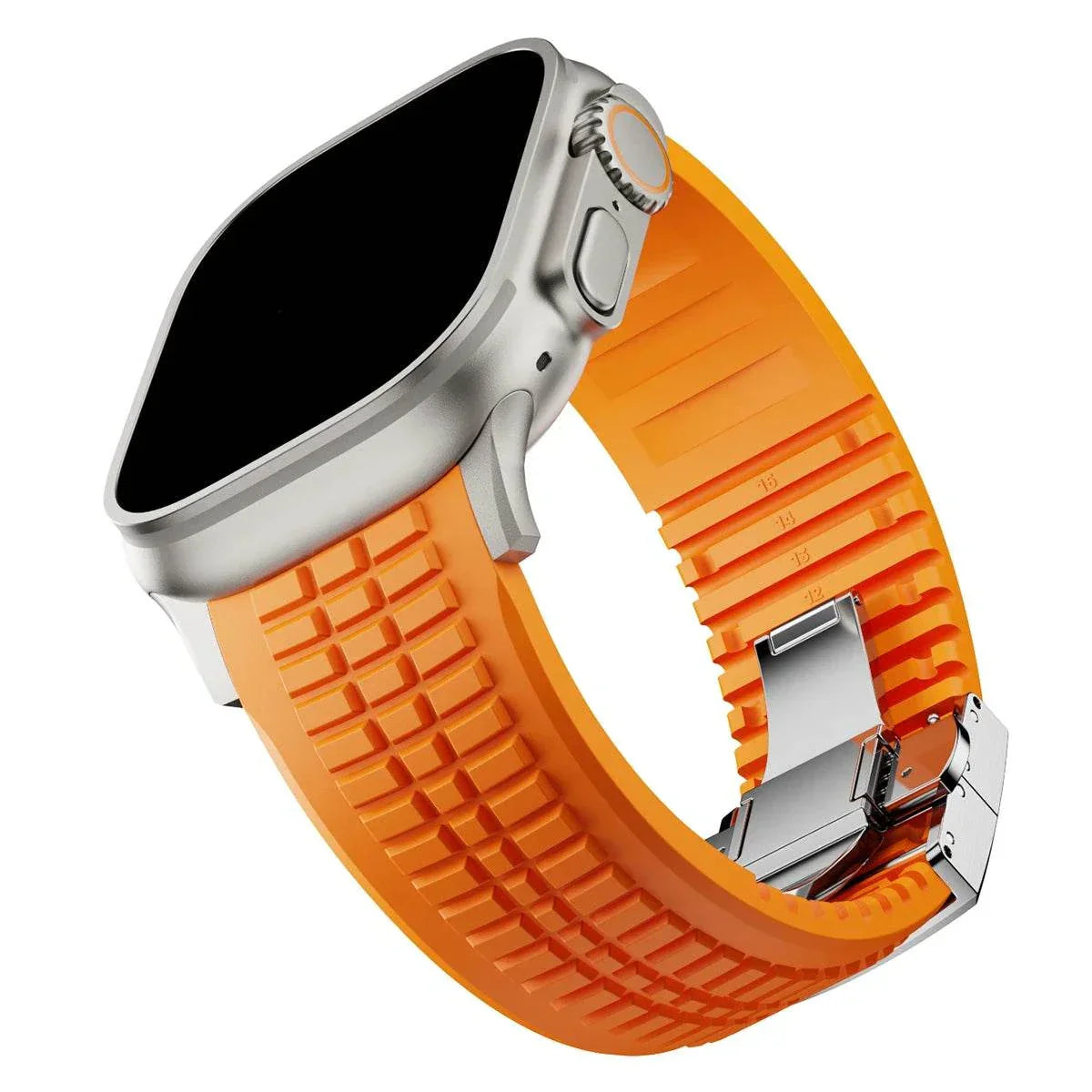 Silicone Sport Band for Apple Watch Ultra 2 49mm 46mm 45mm 44mm Stainless Buckle - Strap Shack