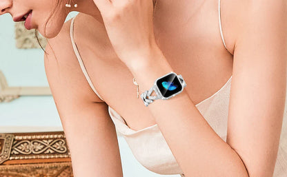 Bling Diamond Stainless Steel Apple Watch Band 38mm to 49mm Bracelet - Strap Shack
