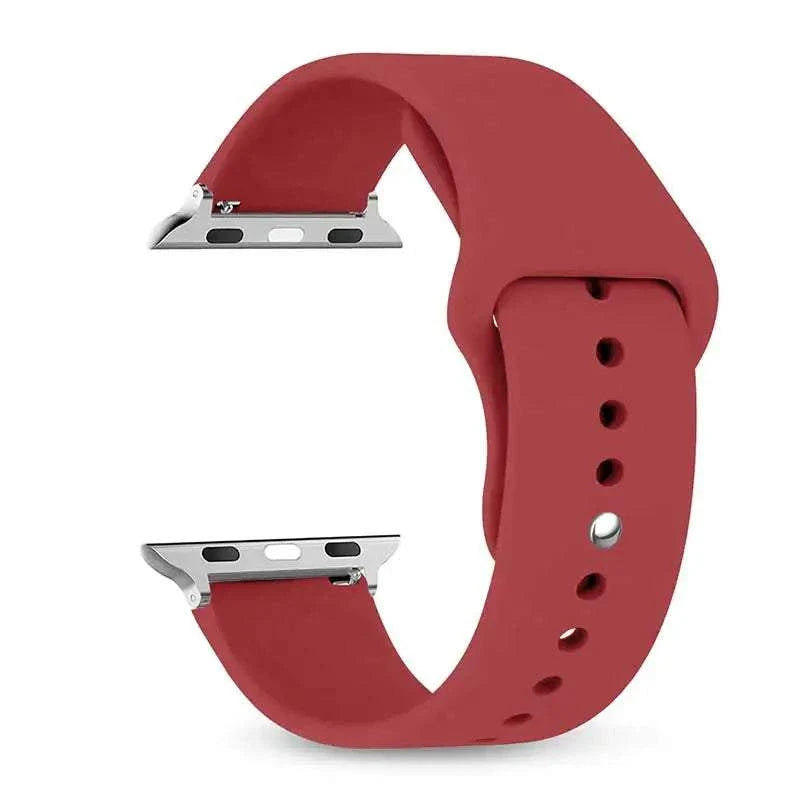 Silicone Apple Watch Band 38mm to 49mm Compatible with Series 8 7 6 5 4 3 SE - Strap Shack