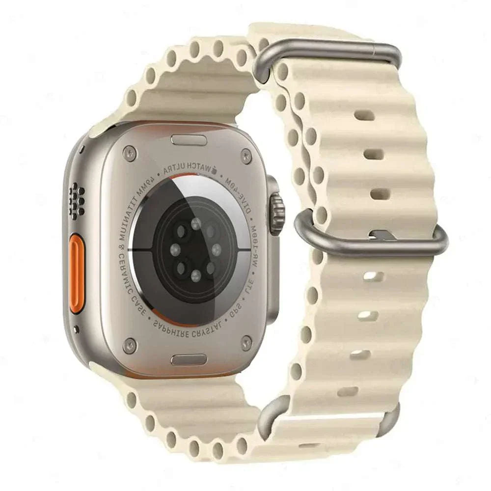 Ocean Band Silicone Watch Strap For Apple Watch Ultra Series 7 8 9 SE 40mm - Strap Shack