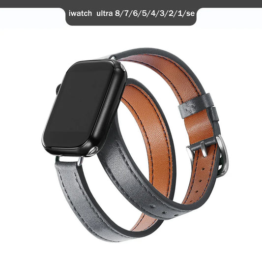 Double Tour Leather Band for Apple Watch - Strap Shack