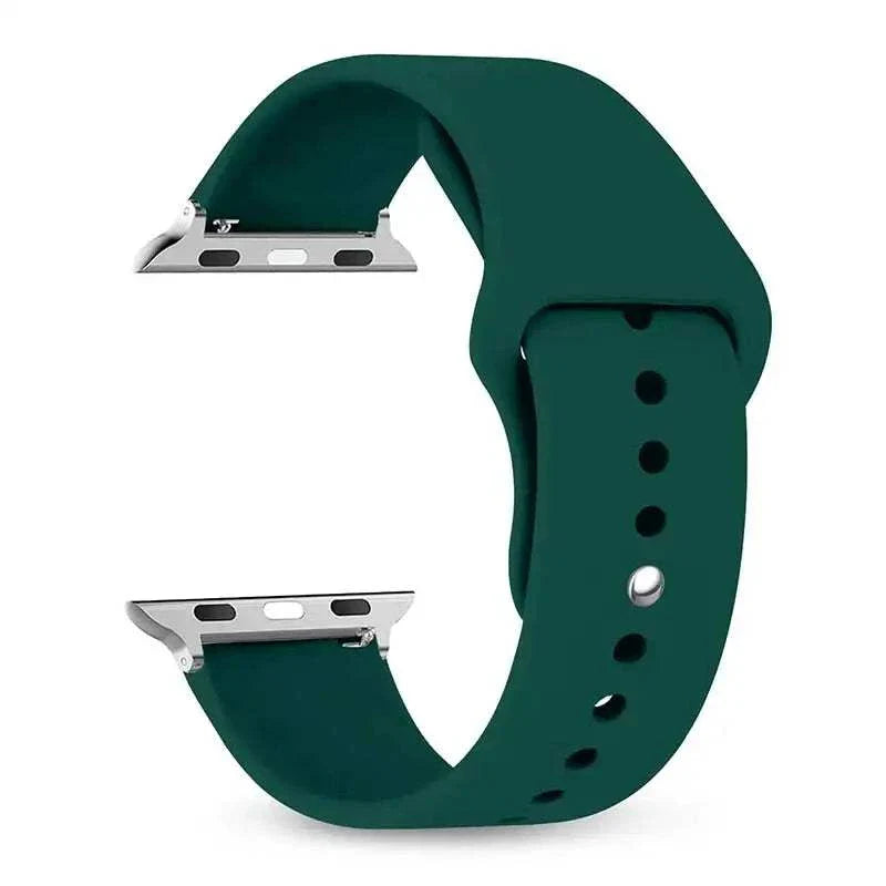 Silicone Apple Watch Band 38mm to 49mm Compatible with Series 8 7 6 5 4 3 SE - Strap Shack